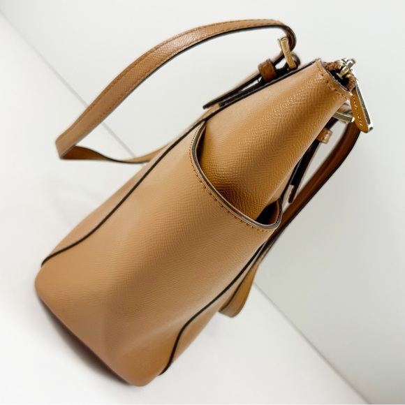 Michael Kors Purse Womens Large Brown Saffiano Leather Tote Bag - Picture 3 of 13